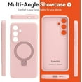 thumbnail image 3 of KOMI for Samsung Galaxy S25+/ S25 Plus Case with Stand, Slim Liquid Silicone Phone Cases for Galaxy S25 Plus Compatible with MagSafe Magnetic Ring Kickstand Case Full Camera Protection, Sandy Pink, 3 of 5