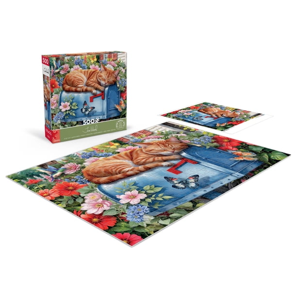 Ceaco Tom Wood Cat Nap 500-Piece Interlocking Jigsaw Puzzle for
