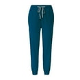 thumbnail image 3 of Cozy Scrub Pants for Women Work Uniform Cargo Jogger Bottoms with 3 Pockets Sky Blue M 26", 3 of 5