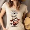 thumbnail image 4 of Funny Cow Graphic T-Shirt I Got a Good Heart But This Mouth Unisex, Gold, Size M, 4 of 6