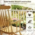 thumbnail image 2 of Gymax 2 PCS Wood Rocking Chair Porch Rocker Indoor Outdoor Seat Glossy Finish Black Natural, 2 of 5