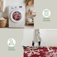 thumbnail image 4 of DEORAB Outdoor Door Mat 3'x 5' Welcome Mat Chenille Three-Layer Material Imitation Silicone Spot Molding Washable Carpet Front Door Mat Entryway Patio Red, 4 of 7