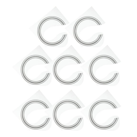 GOOHOCHY Guitar Sound Hole Inlay Sound Hole Rosette Black PVC 8Pcs For Guitarists