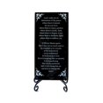 thumbnail image 1 of Placa De Cristal Inspiradora De La Oración De San Francisco. La Amada Oración Brinda Aliento Para Todos. Incluye Caballete Plegable. Por Vidrio Lifeforce. Negro., 1 of 4