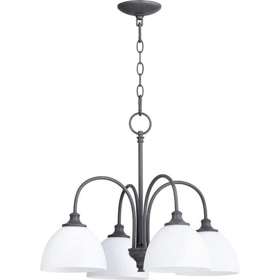 Transitional Four Light Chandelier-Zinc Finish Bailey Street Home 183-Bel-4160486