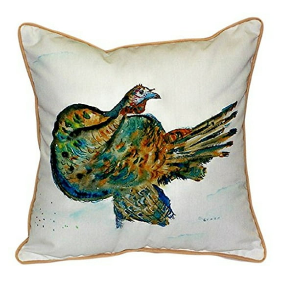 Betsy Drake ZP246 Turkey Throw Pillow- 22 x 22 in.