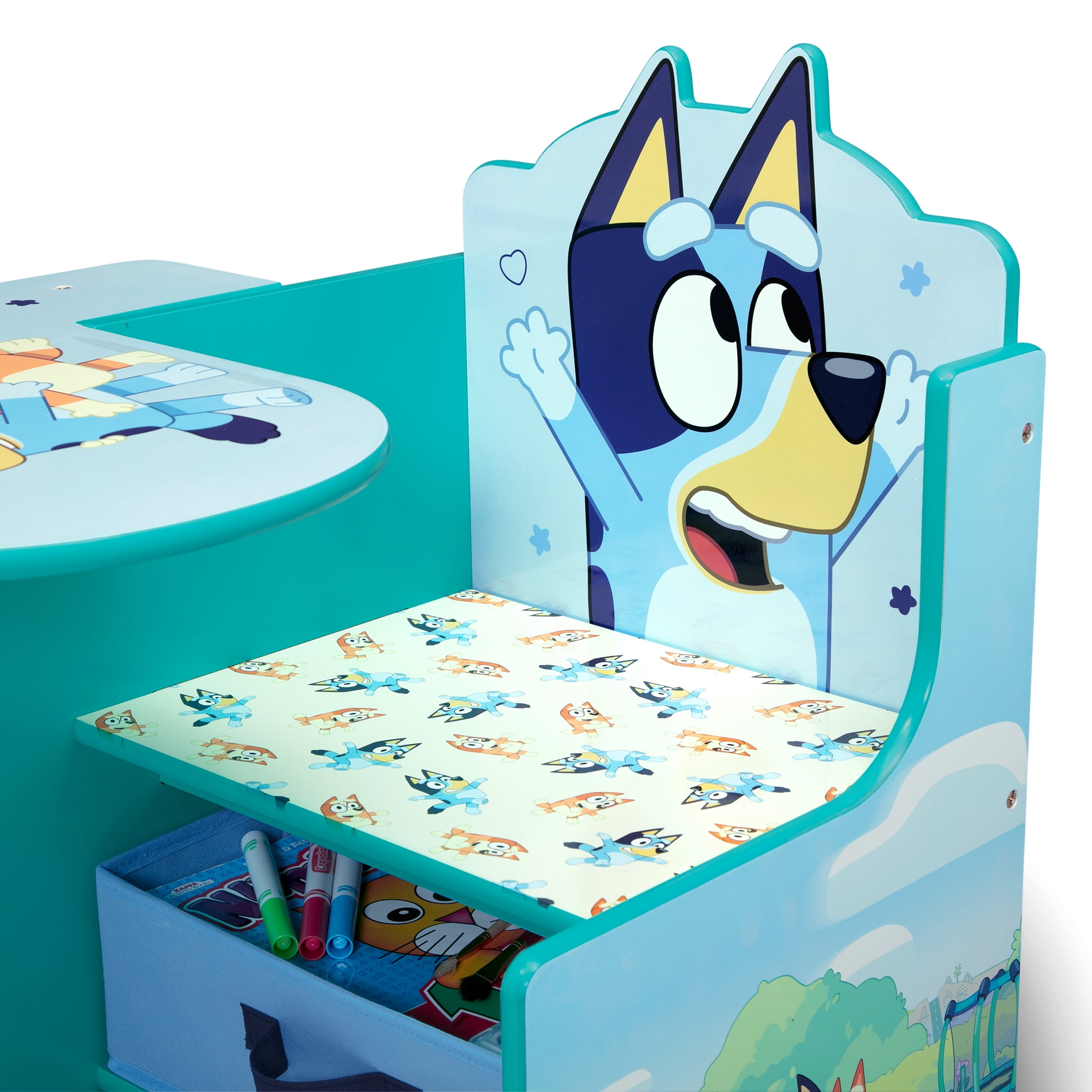Delta Children Bluey Chair Desk with Storage Bin – Greenguard Gold