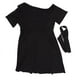 thumbnail image 2 of Vestido de verano para mujer, de un solo hombro, color puro, corte A, manga corta, cinturón, largo, negro, talla única, 2 of 15