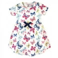 thumbnail image 3 of Touched by Nature Baby and Toddler Girl Organic Cotton Dress and Cardigan 2pc Set, Bright Butterflies, 12-18 Months, 3 of 4