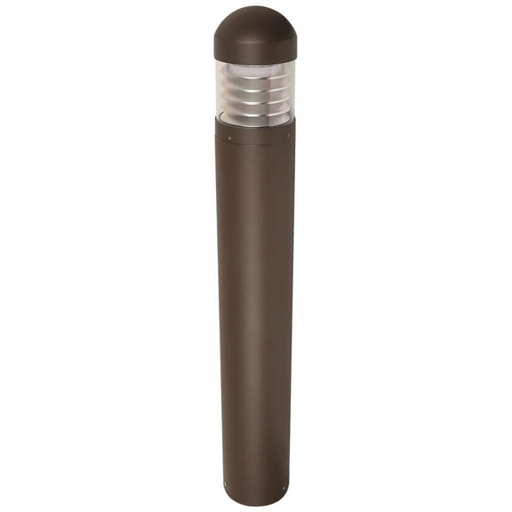 Bryn 42"H Dark Bronze Round Dome Louvered LED Bollard Light