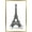 Gold Framed Version, variant on Line Art - Eiffel Tower Wall Poster, 14.725" x 22.375"