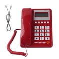 thumbnail image 2 of Teléfono Con Cable Con Modo Dual, Identificador De Llamadas Con Pantalla En Tiempo Real, Rellamada, Función FLASH Para Oficina, Hogar, Hotel, Material ABS, KX-T8001, Plano, Rojo, 2 of 7