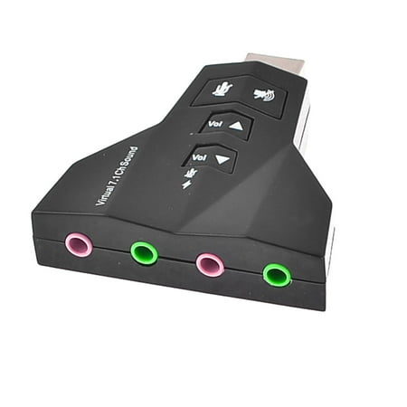 Unique Bargains 3.5mm Mic Speaker Desktop USB 2.0 Virtual 7.1CH Audio Sound Card 3D (Best Soundcard For Home Theater Pc)