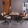 thumbnail image 3 of PU Leather Computer Chair Home Office Chair Lift Swivel Armless Study Comfortable Simple Backrest Seat Bedroom Dormitory Chair My Lux Decor Round, 3 of 14