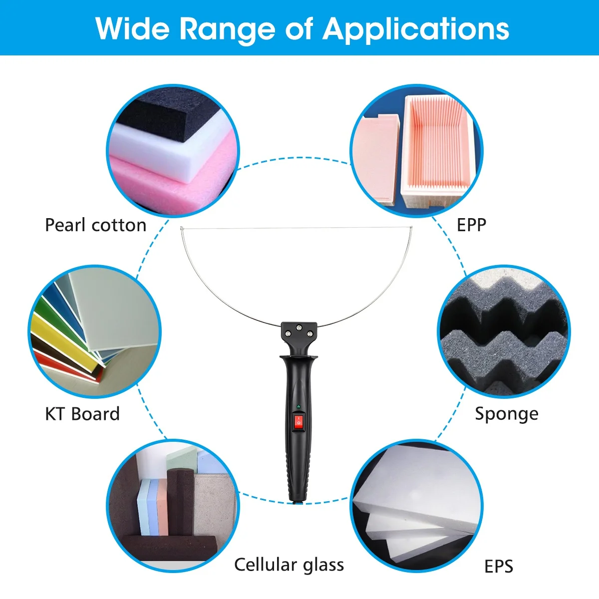 3in1 Electric Styrofoam Cutting Wire Adjustable Temperature Foam Cutting Machine Thermal Knife for Foam Cutter Blade Die cutter