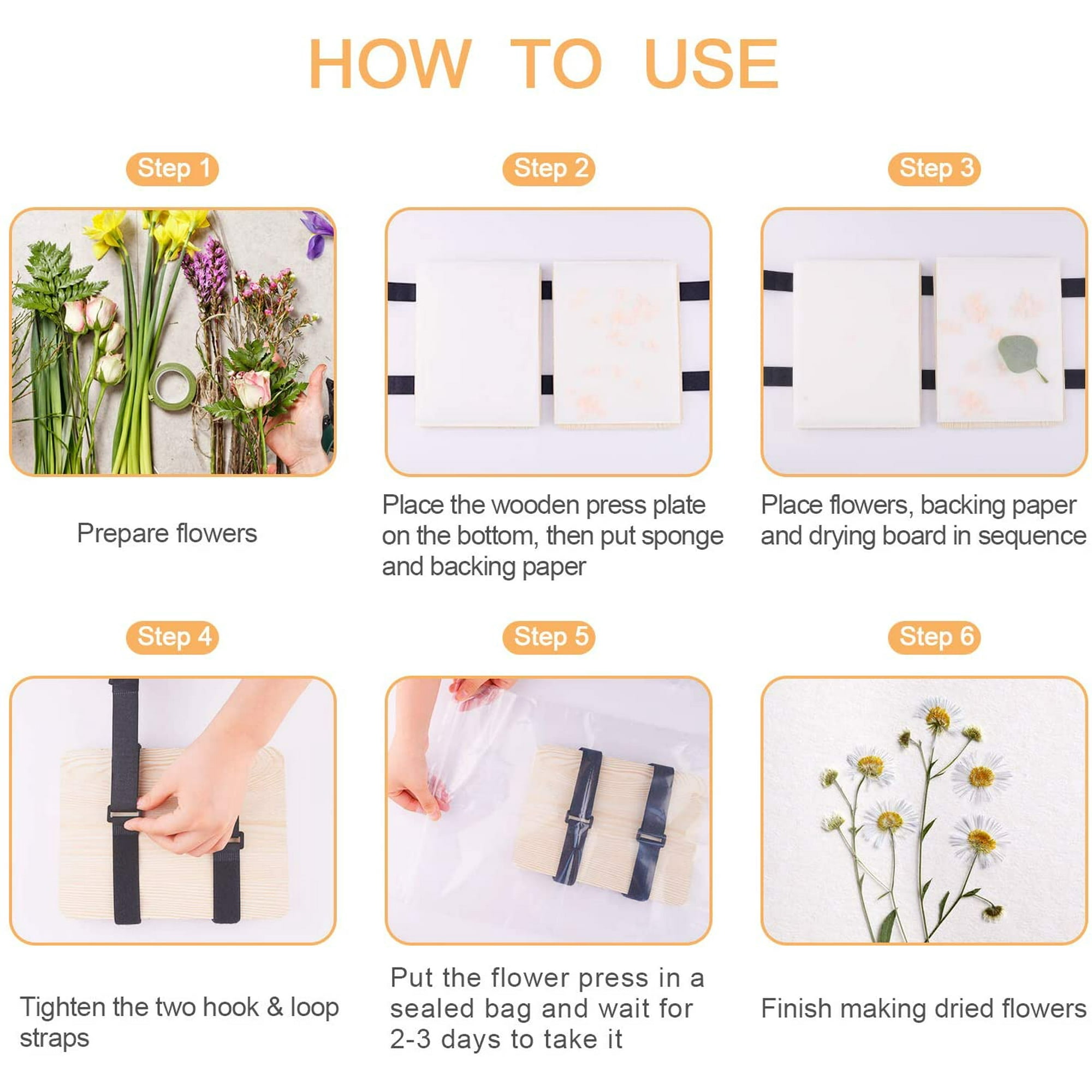 Pressa Fiori Metallica YELKOEYN - Kit Per Conservazione Fiori In Microonde Fai Da Te