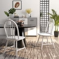 thumbnail image 2 of Giantex 2-Piece Windsor Dining Chairs, Heavy-Duty Rubber Wood Kitchen Side Chairs, White, 2 of 8