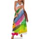 thumbnail image 1 of Vestido sin mangas con pintura abstracta de acuarela colorida y brillante Ropa Vestidos largos con velo Ropa de mujer, 1 of 7