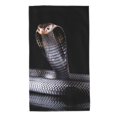 thumbnail image 1 of Fotbe Black Cobra Snake Toalla Premium con Patrón, Toalla de Microfibra de Secado Rápido, Ligera y Altamente Absorbente (27.5x16in), Ideal para Uso Diario, 1 of 6
