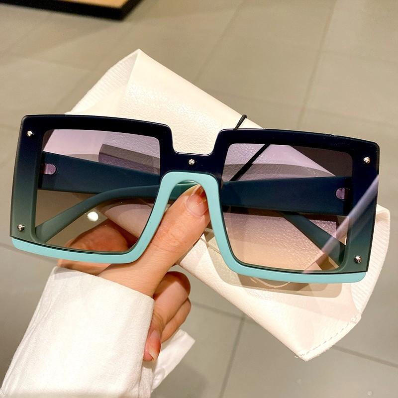 JOYLA Fashion Oversize Square Men Women Sunglasses Vintage Mirror Shades Eyewear Luxury Brand Designer UV400 Goggle Punk Sun Glasses in Bahrain at BHD 11 Rating 5