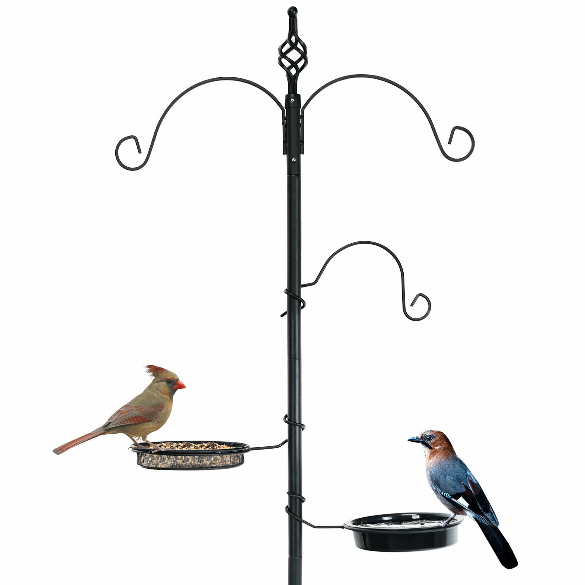 Deluxe Bird Feeding Station Bird Feeders for Outside Hang Multiple Feeders. 