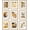 Natural Oak, variant on 8x8 Picture Frame Set of 9, Photo Gallery Wall Frame Set, Display Pictures 4 x 4 with Mat or 8x8 Without Mat, Square Frame Picture Frames Collage Wall Decor, Red