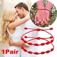 thumbnail image 2 of uds pareja moda hecha a mano 7 nudos pulsera de hilo rojo para protección amuleto de la suerte y pulsera de cuerda trenzada de la amistad joyería Gao Jinjia LED, 2 of 2