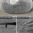 Enasui Oversized Bean Bag Chair Cover, 7ft Dark Grey Comfy Large