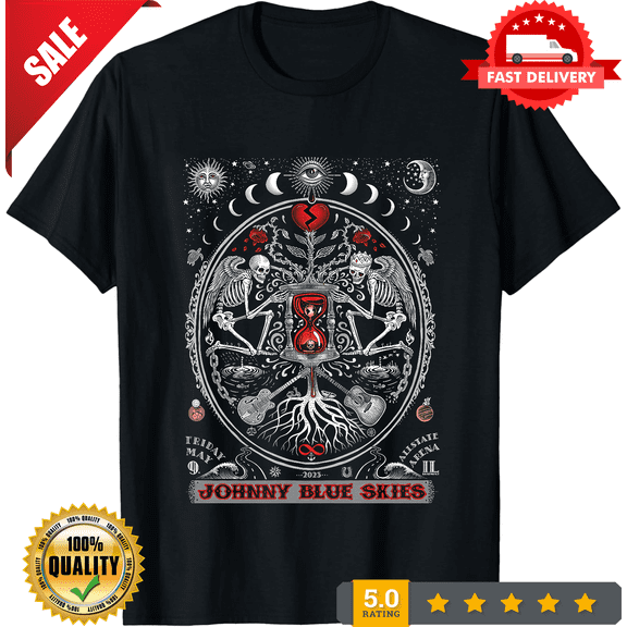 Johnny BLUE SKIES STURGILL SIMPSON POSTER ROSEMONT T Shirt Full Size S-5XL, LIMITED EDITION-TH72237