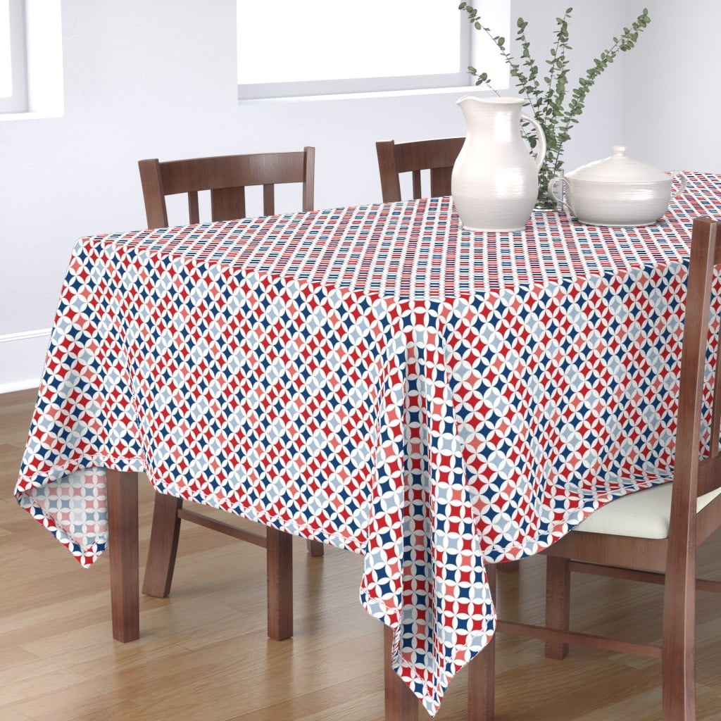 Tablecloth 4Th Of July Geometric Patriotic Fourth Independence Day
