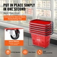 thumbnail image 5 of VEVOR Shopping Baskets, 6PCS, 39L Shopping Carts with Handles, Plastic Rolling Shopping Basket with Wheels, Large Portable Shopping Basket Set for Supermarkets, Retail Stores, Grocery Shopping, 5 of 9