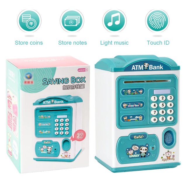 √Choice-banco electrónico de seguridad para niños, caja de dinero Digital, monedas, ahorro de efectivo, depósito seguro, Mini máquina ATM, juguetes, regalo para niños