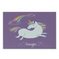 thumbnail image 1 of Unicorn Cutting Board, Mythical Animal Clouds and Rainbow Horse Image Print, Decorative Tempered Glass Cutting and Serving Board, Small Size, Lavender White, by Ambesonne, 1 of 1
