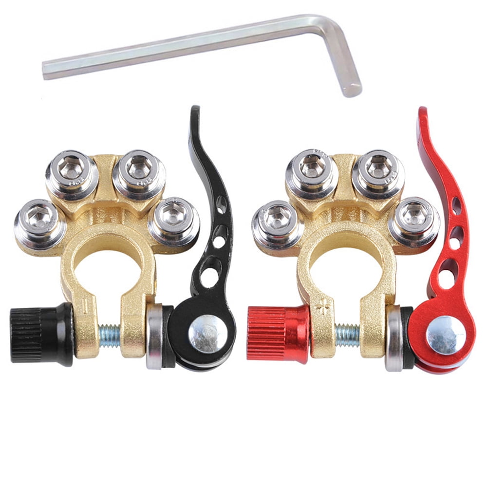 2Pcs Battery Terminal Connectors Battery Terminals Connector Clamps Quick Release Disconnect Car