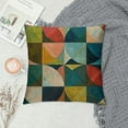 thumbnail image 2 of JEUXUS  Square Pillow Cushion Cover,Fashion Geometric Pattern in Mid-Century Modern Colors Cushion Covers Home Decorative Throw Pillowcases, 2 of 5