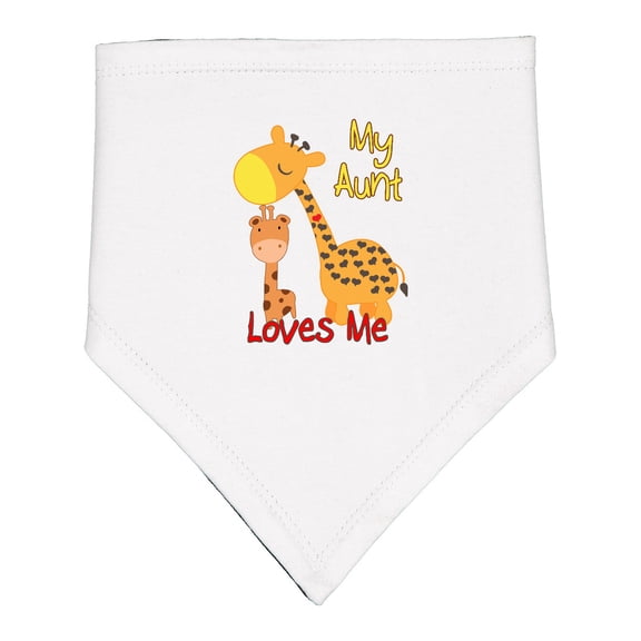 Inktastic My Aunt Loves Me Giraffe Baby Bandana Bib