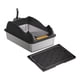 thumbnail image 1 of Caja de arena abierta Bandeja de arena para mascotas con parte superior abierta Entrada baja Gran capacidad Portátil para gatos Negro con tapete, 1 of 9