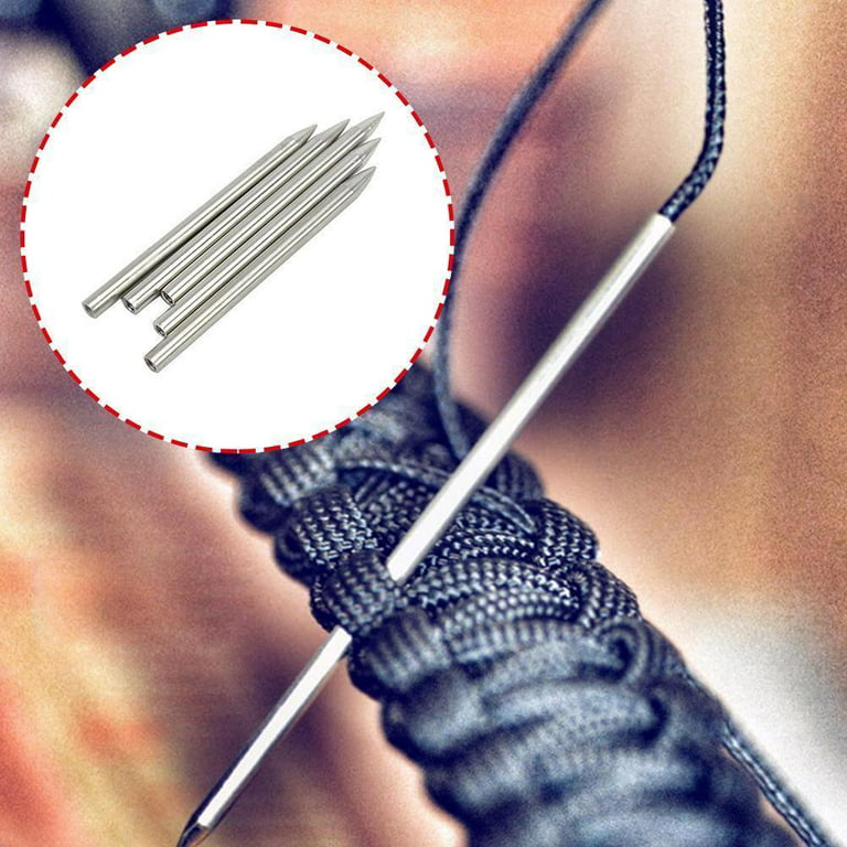 76mm DIY Stainless Steel Paracord Needle Parachute Cord With Screw