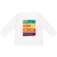 thumbnail image 3 of Inktastic Whitewater Rafting Eat Sleep Rafting Repeat Boys or Girls Long Sleeve Toddler T-Shirt, 3 of 5