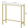 thumbnail image 4 of HOOBRO Narrow Console Table, 29.5" Small Entryway Table, Thin Sofa Table, Side Table, Display Table, for Hallway, Bedroom, Living Room, Foyer, White and Gold DW75XG01, 4 of 11
