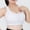 White, variant on Womens Bra Women's Plus Size Mesh Stitching Sports Underwear High Strength Fitness Vest Latex Bra Pad Yoga Clothes Sexy Plus Size lingerie Sports Bra Pack
