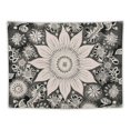 thumbnail image 5 of ERAPDAUR  Bohemian Tapestry Wall Hanging, Beige White Floral Tapestry with Dotted Daisy Medallion Print Bedroom Boho Hippie Home Decor 60x50inch, 5 of 6