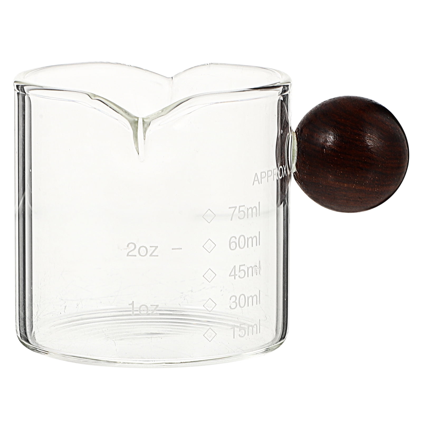 OUNONA Glass Measuring Espresso Beaker Cup Shot Borosilicate Graduated