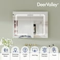 thumbnail image 6 of DV-1VM0237 Deervalley Medicine Cabinets For Bathroom With Mirror, Wall Mounted LED Medicine Cabinet Organizer With Defogger, Dimmer, Bluetooth Speaker, Double Doors, 6 of 16