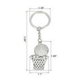 thumbnail image 2 of Uxcell Basketball Hoop Keychain, Mini Cute Sports Basketball Key Chain Sport Ball Pendant Key Ring Bag, Silver, 2 of 7