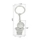 thumbnail image 2 of Llave de baloncesto Uxcell, llavero deportivo mini lindo, colgante de balón de baloncesto, anillo de llavero, bolsa, plata, 2 of 7