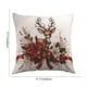 thumbnail image 3 of Funda de almohada navideña | Funda de almohada decorativa festiva con estampado de renos y Papá Noel | Decoración festiva para el hogar, ideal para sofá y cama | Funda de cojín cuadrada de 45x45 cm, 3 of 6