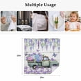 thumbnail image 5 of Purple Flowers Cloth Napkins, Weeping Spring Floral Truck Butterfly Wooden Washable and Reusable Dinner Napkins Set of 6, Table Napkin for Kitchen Party Birthday Wedding Hotel Housewarming 20"x20", 5 of 9