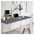 thumbnail image 2 of Universal 59.1"x23.62", Solid One-Piece Melamine Table Top, Double Desk L-Desk DIY, Home and Office Countertop, Fabric Blue, 2 of 7