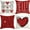 Red, variant on Valentines Pillow Covers 18x18 Inch Valentines Decor Set of 4 Pink Love Rose Heart Gnomes Hugs and es Happy Pillow Covers for Anniversary Wedding Cushion Case Decoration.